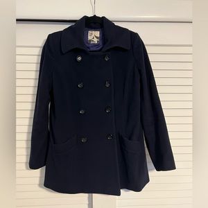 Navy Barney’s CoOp pea coat size L